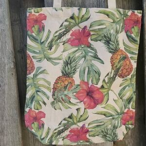 Tropical Hawaiian & Pineapple Canvas Bag
